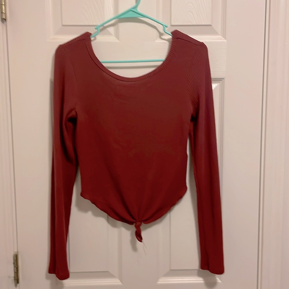 Ribbed Long Sleeve Crop